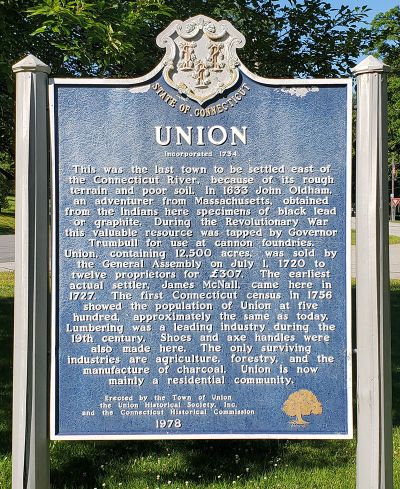 About – Town Of Union, Connecticut | Established 1734